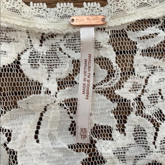 Free People Flowy White Floral Lace Blouse - Picture 3 of 14